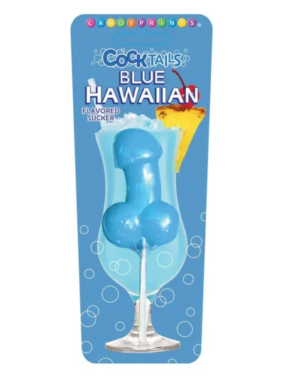 Blue Hawaiian Cocktail Sucker Penis Shape Lollipop