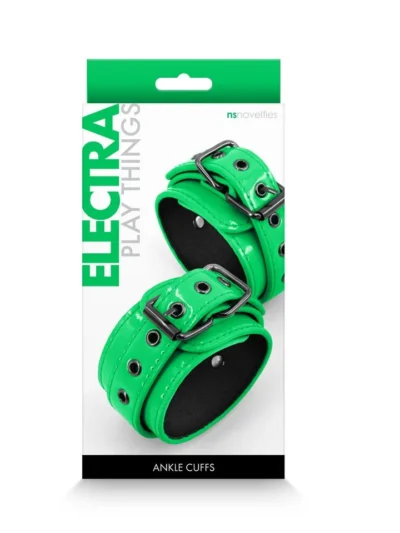 Bondage Ankle Cuffs BDSM Sex Gear Electra Play Things - Green