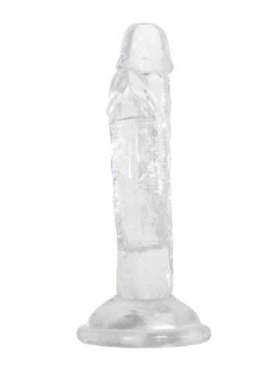 Clear Flexible Double-Shafted Dildo with Suction Cup Base Dualistic