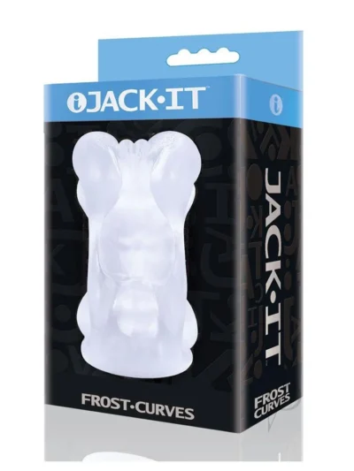 Clear Soft Curved Stroker Male Masturbator Jack-It Frost Stroker