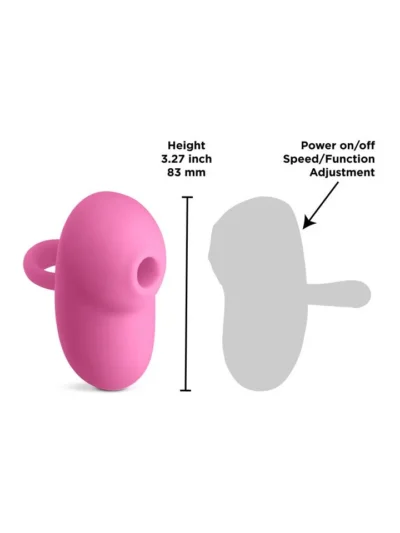Discreet clitoral stimulator finger ring vibrator - pink
