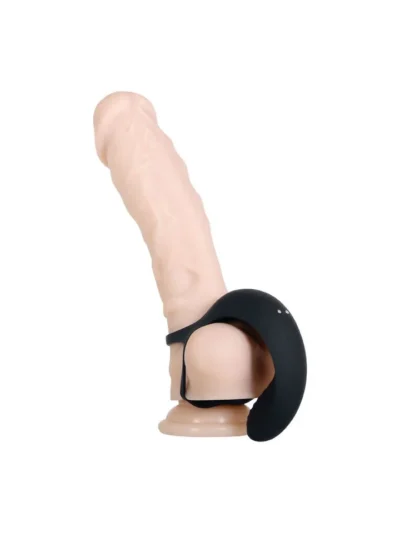 Double Vibrating Cock Rings for Penis and Balls Cradle with Remote