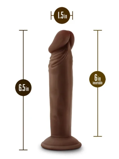 Dr Skin Plus - 6 Inch Posable Realistic Dildo - Chocolate