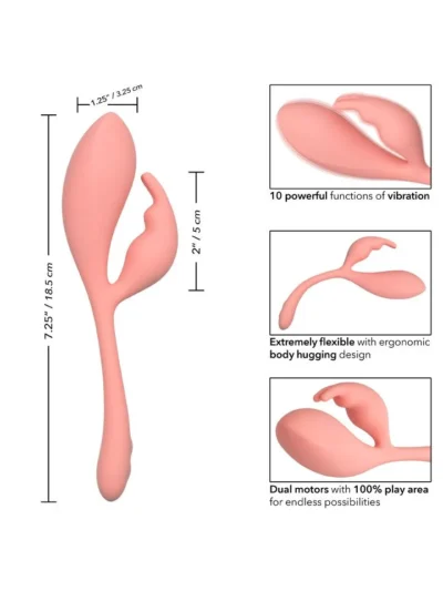 Flexible Dual Flicker Clit & Vagina Vibrator Elle Liquid Bunny