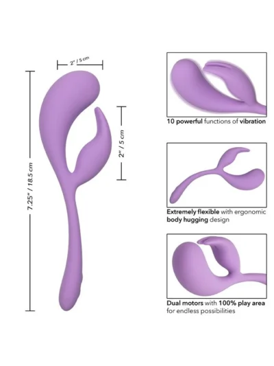 Flexible Dual Flicker Clit & Vagina Vibrator Elle Liquid Silicone