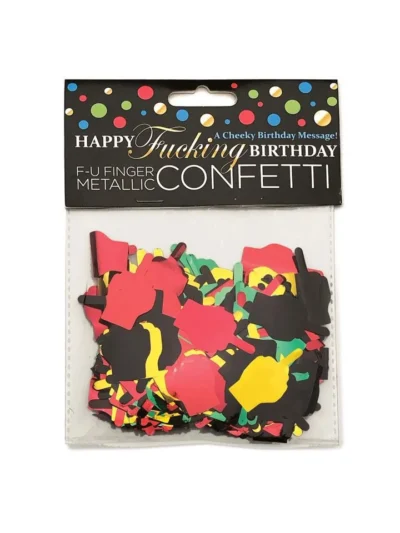 Flipping Finger Hand Confetti Happy Fucking Birthday Party Supplies