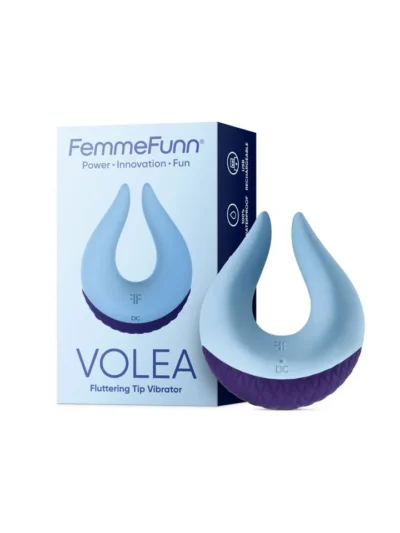 Flutering Tip Clitoris Vibrator - Waterproof - Volea - Light Blue