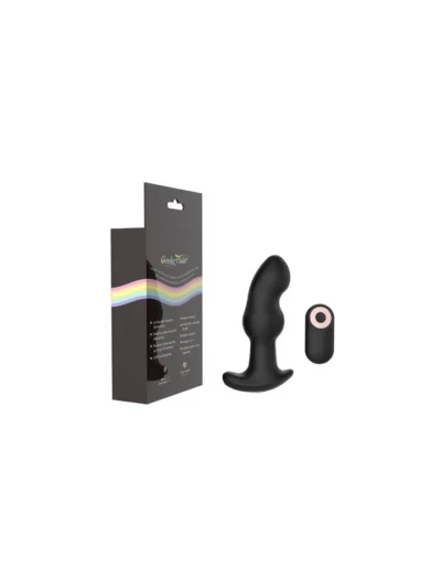 Frisson Beads & Rimming Anal Vibrator with Remote Control - Black