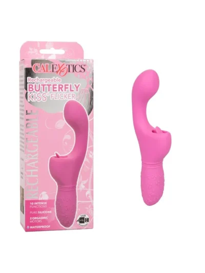 G-Spot Stimulator & Tongue-like Flickering Clit Vibrator - Pink