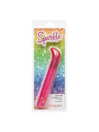 Glitter Sparkle Slim G-Spot Vibrator with 3 Powerful Speeds - Pink