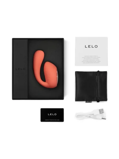 Lelo vaginal & clit vibrator double stimulation massager coral red