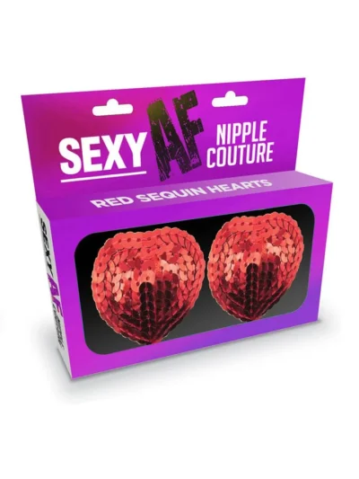 Nipple Covers Pasties Red Sequin Hearts Sexy Af Nipple Couture