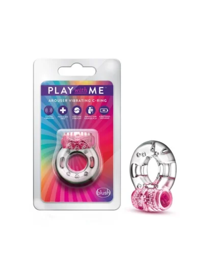 Play With Me Arouser Vibrating C-Ring Couples Play - Pink