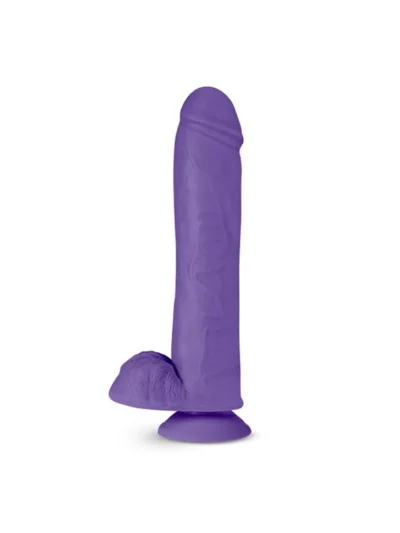Purple 11 Inch Dildo Big John With Flexible Shaft Strap On Compatible