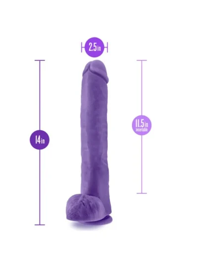 Purple 14 Inch Dildo Big John With Flexible Shaft