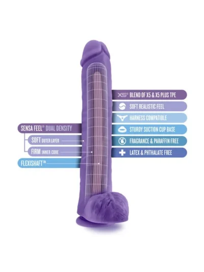 Purple 14 Inch Dildo Big John with Flexible Shaft
