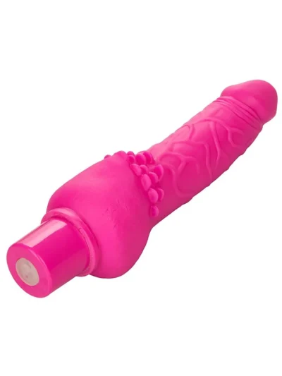 Realistic Vibrator with Clit Stimulator Bumps Cliterrific - Pink
