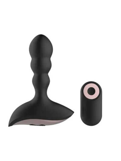 SHAKE Anal Beaded Vibtrator with Wireless Remote Control - Black