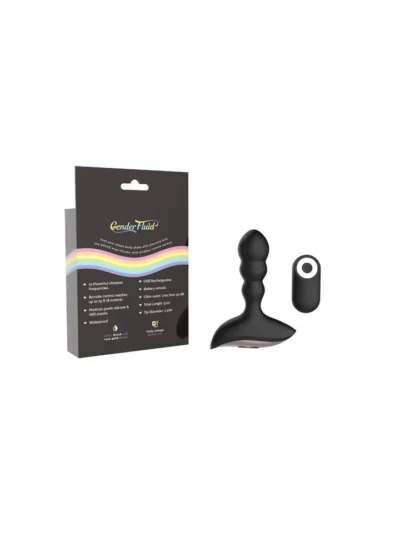 SHAKE Anal Beaded Vibtrator with Wireless Remote Control - Black
