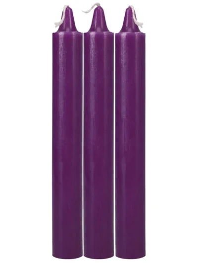 Skin-safe Japanese Drip Candles Hot Wax Play - 3 Pack - Purple