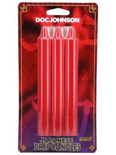 Skin-safe Japanese Drip Candles Hot Wax Play - 3 Pack - Red