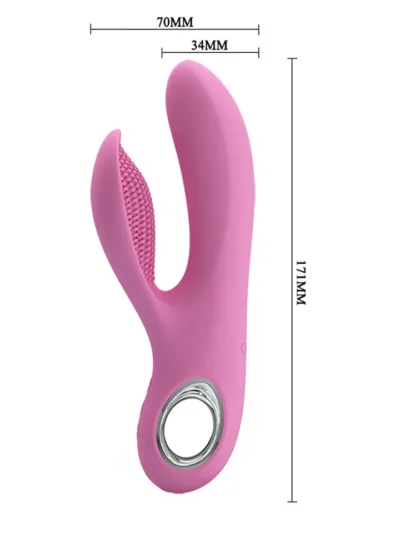 Smooth G-spot and Clit Vibrator Rechargeable Pretty Love - Canrol