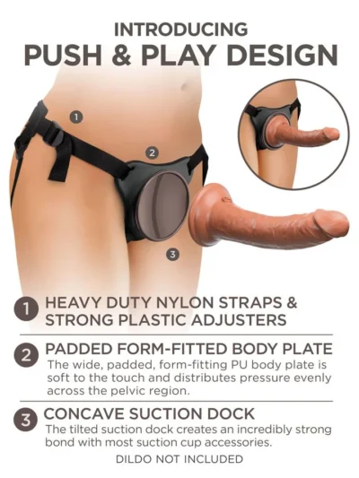 Suction Cup Base Harness King Cock Elite Dock Kit Strap-on Harness