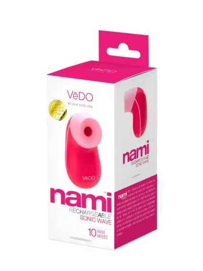 Travel size clit vibrator nami rechargeable sonic vibe - foxy pink