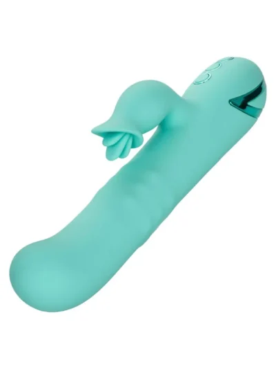 Triple Fluttering Teaser Clitoral Vibrator with 10 Functions - Teal
