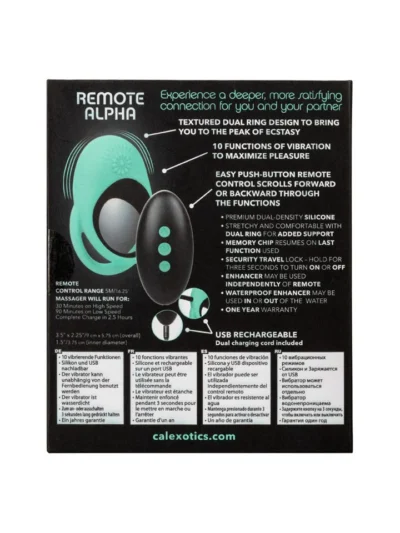 Vibrating Cockring with Remote Control Link Up Remote Alpha