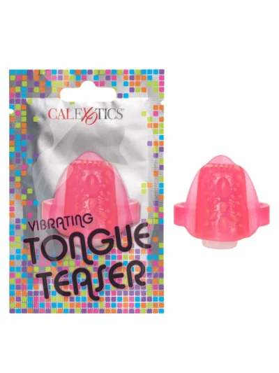 Vibrating tongue teaser oral clitoral stimulator vibrator - pink