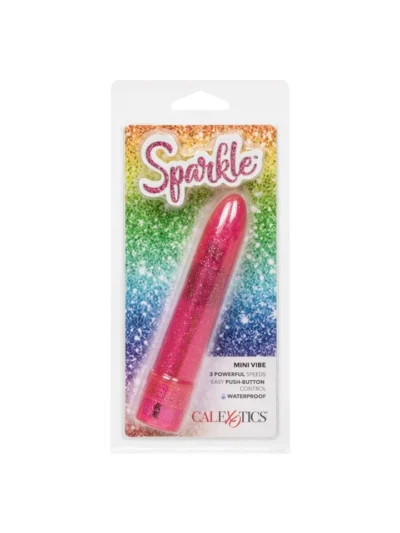 Waterproof Sparkle Mini Vibrator with 3 Powerful Speeds - Pink