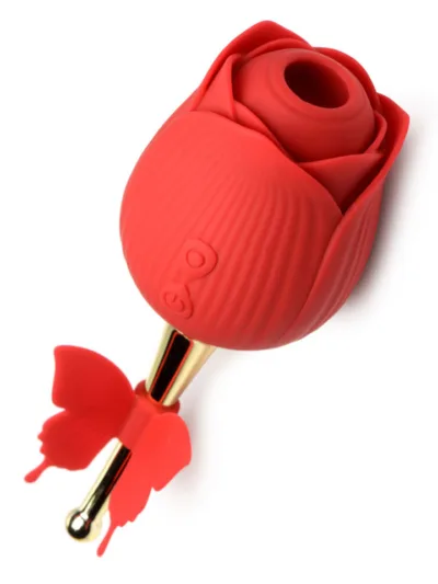 Bloomgasm flutter rose with butterfly clitoral stimulator